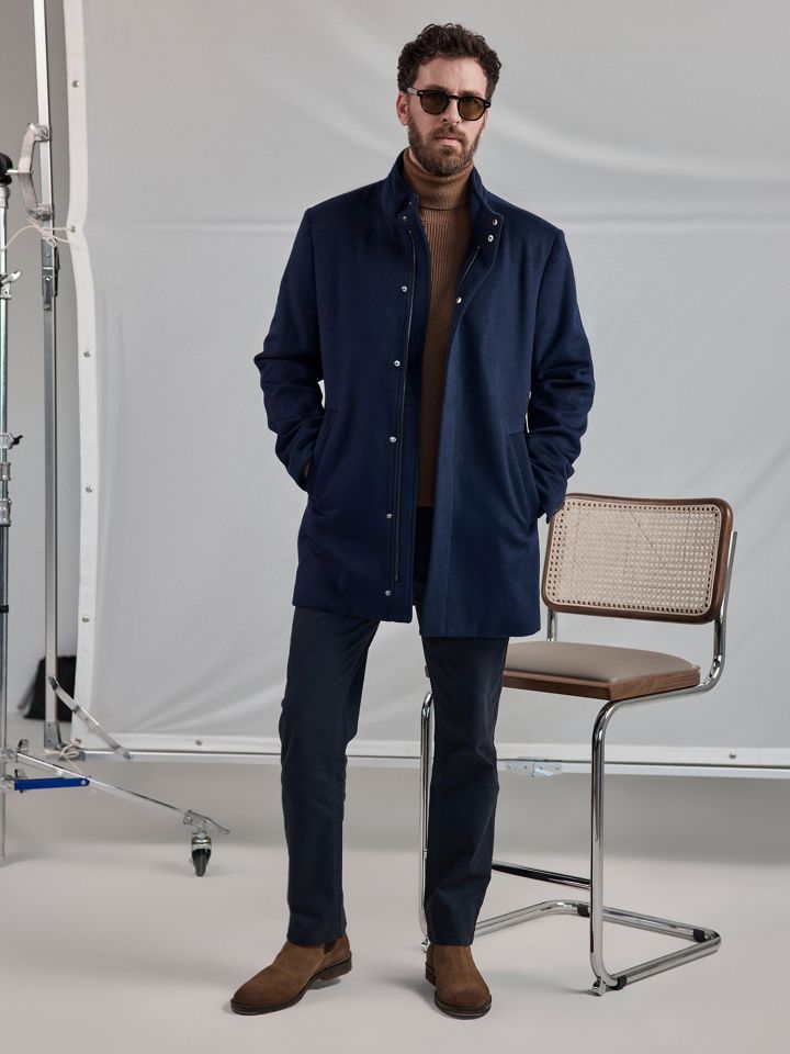 HECHTER PARIS מעיל צמר בשילוב קשמיר